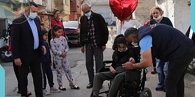 Başkan Kocaispir, 'serebral palsi' hastası Makbule Gülşah’ı ziyaret etti